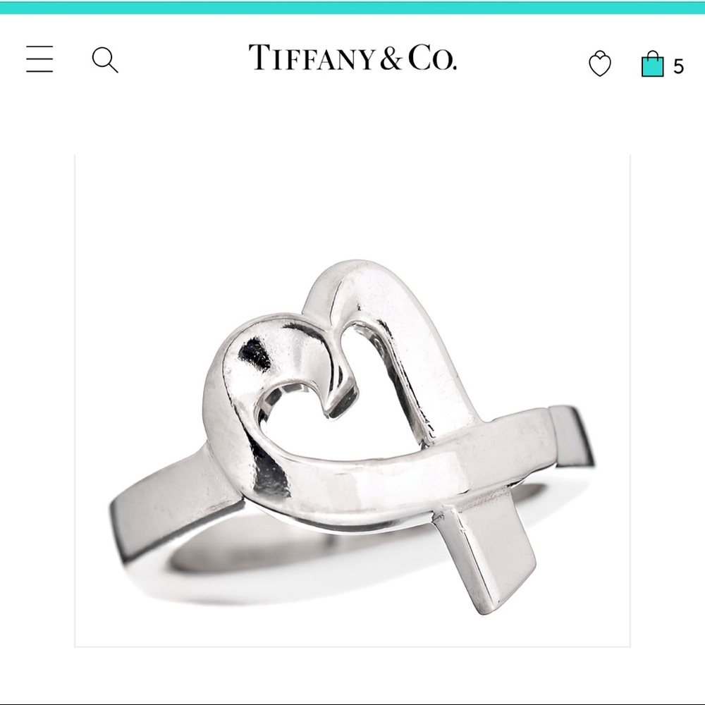 Authentic Tiffany & Co Paloma Picasso Loving Heart Ring